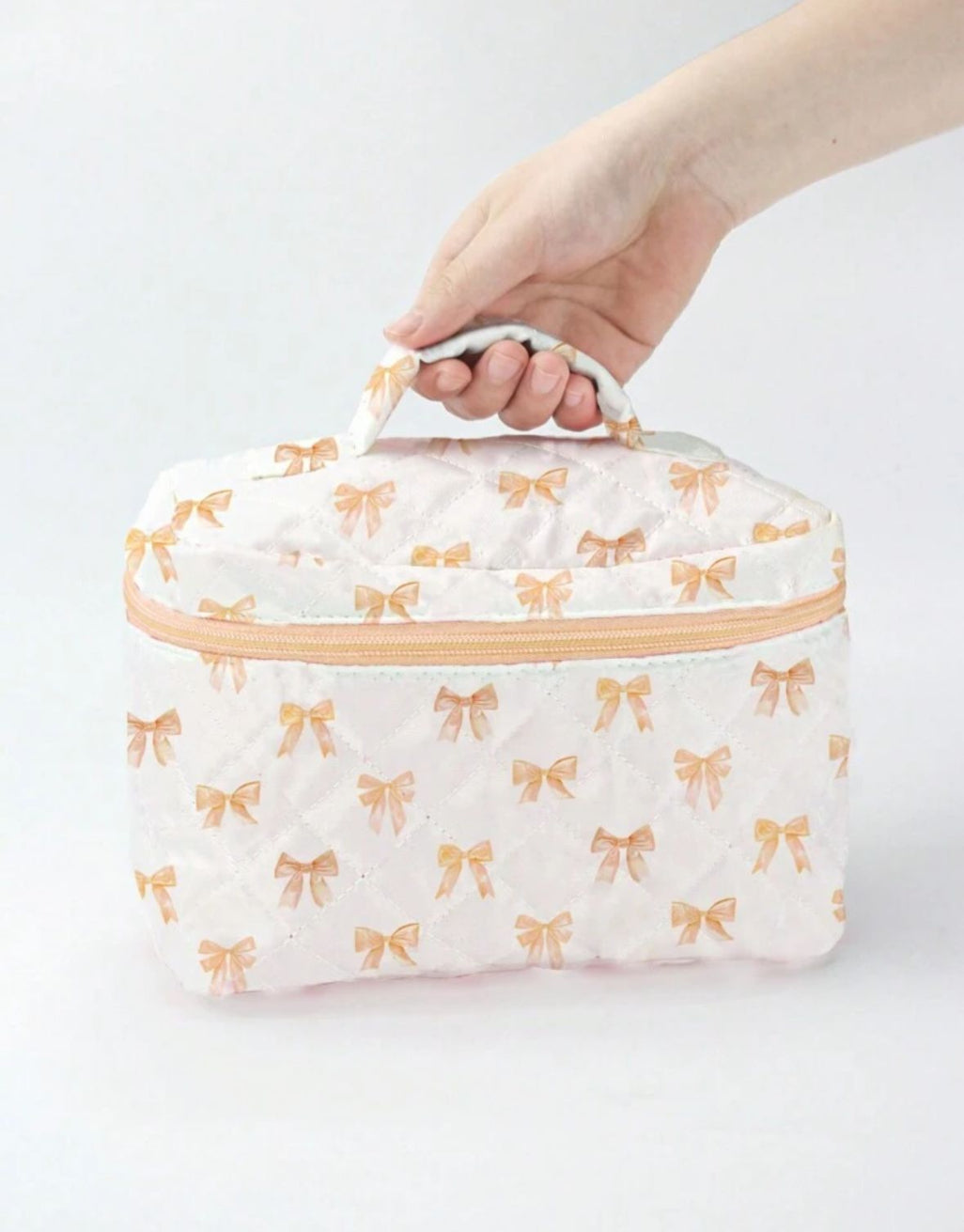 Gold Bow Makeup Bag